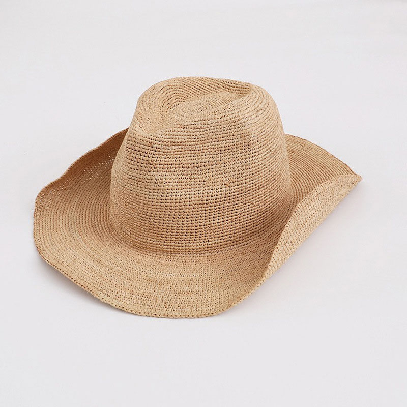 Cowboy Hat Straw - Sombrero de paja de rafia Natural