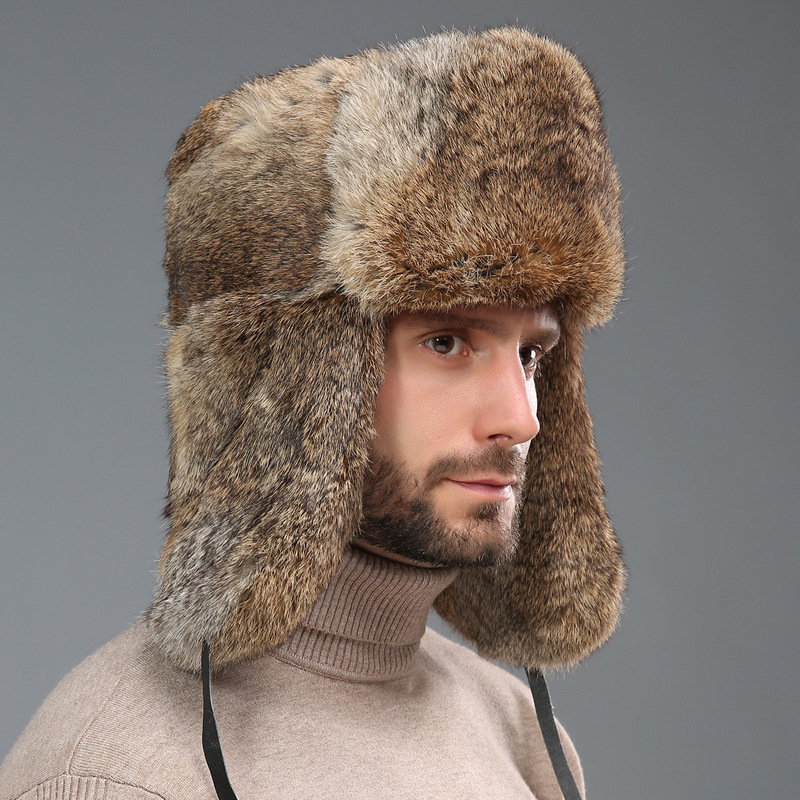 Winter Trapper Hat - Cálido gorro ruso Ushanka con orejeras,