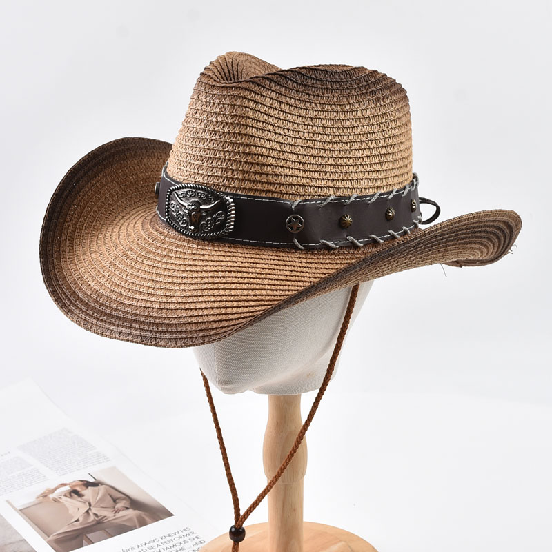 Cowboy Hat Straw - Sombrero de paja estilo vaquero del