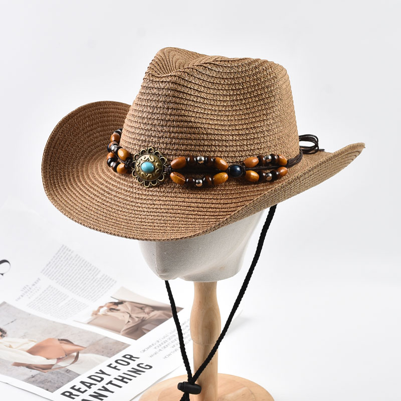 Cowboy Hat Straw - Sombrero vaquero occidental de paja para