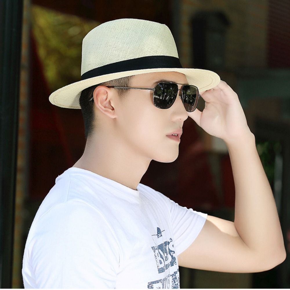 Cowboy Hat Straw - Sombrero de Paja Vintage para Hombre,