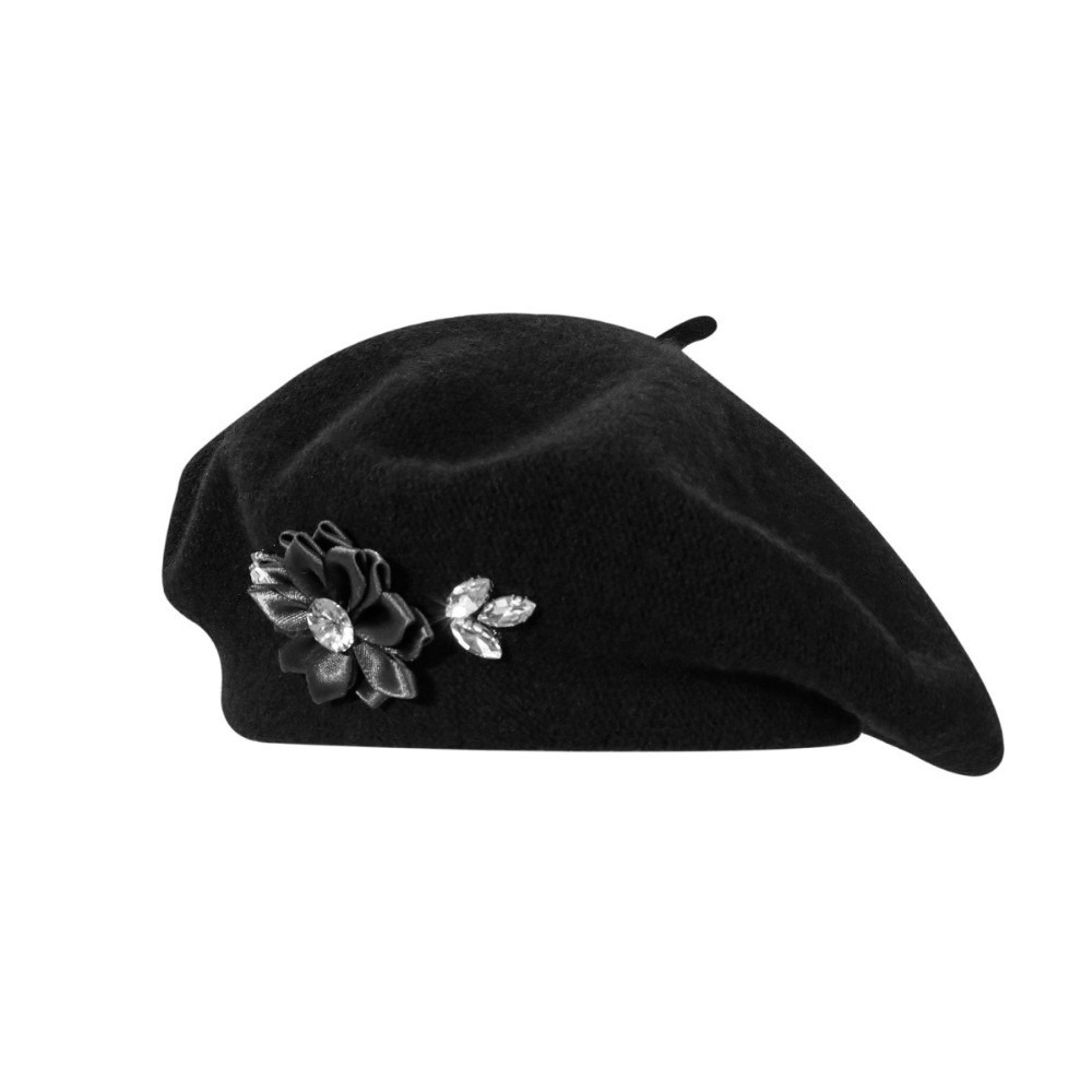 Beret French Wool - Boina de Lana de Color Sólido