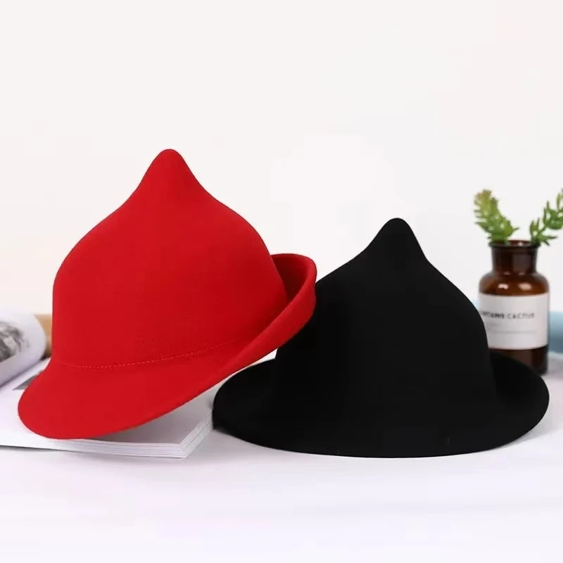 100% Wool Modern Witch Hat Hal - Fedora Hat Wool reseña y precio