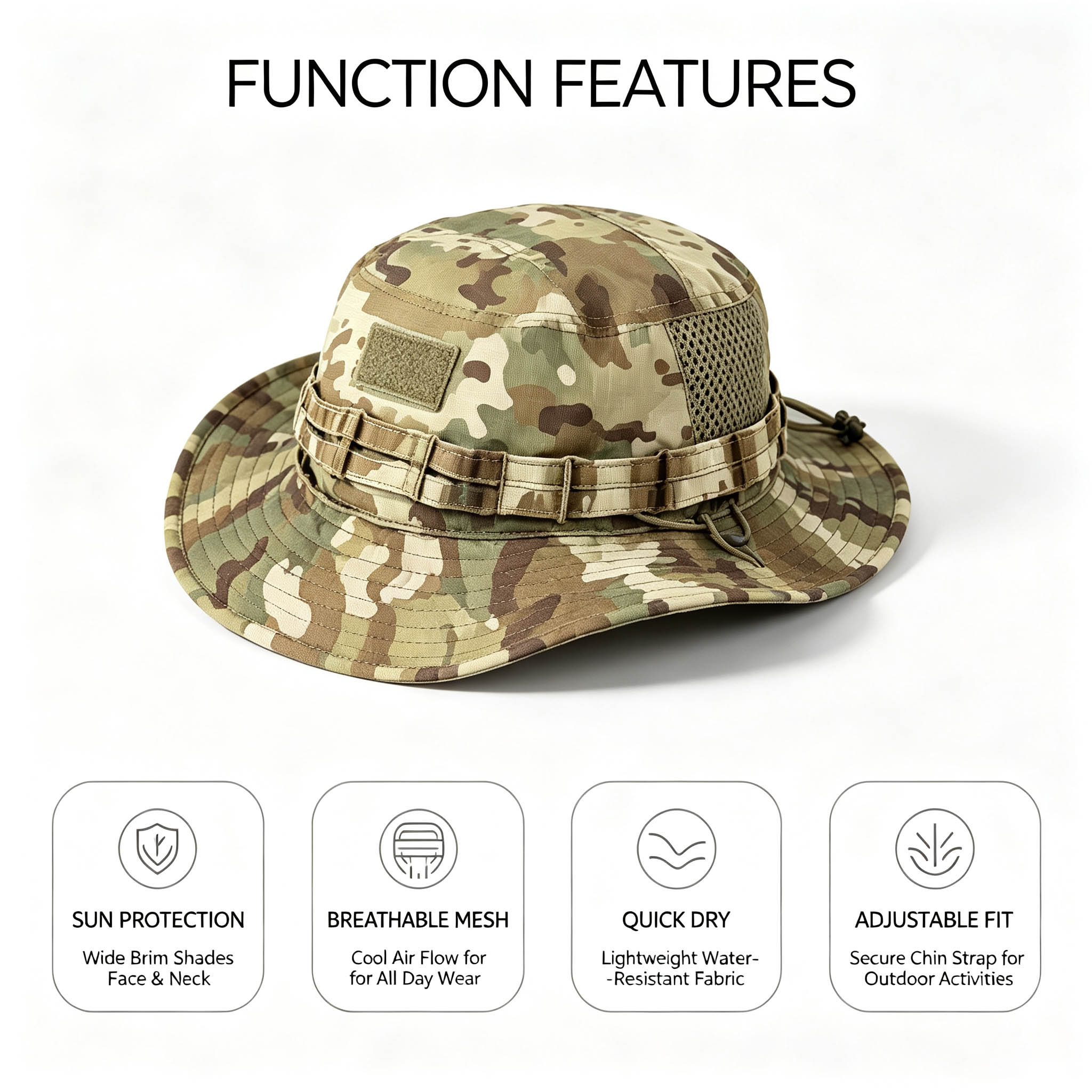 Sombrero Boonie Táctico para H - Boonie Hat Tactical reseña y precio